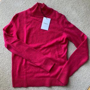 Theory Bright Magenta Feather Cashmere Sweater